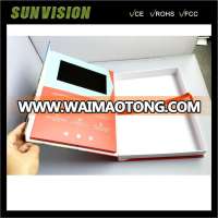 weeding gift box 4.3" 5" 7" screen magnetic closure cardboard box LCD USB player video ring box