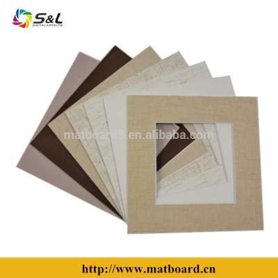 matboard with Fabric linen grasscloth grain for photo frame