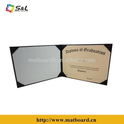 wholesale handmade A4 leather certificate folder in different color