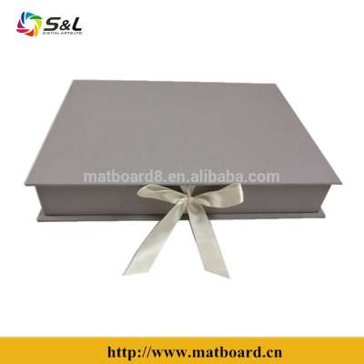 custom photo boxes luxury wedding album presentation box with mats picture box